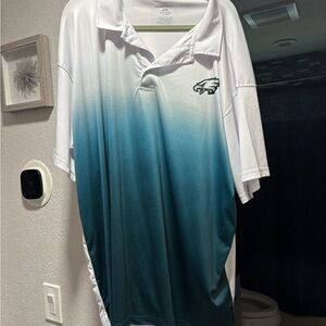 Fanatics Gray and Green Polo Shirt- Philadelphia eagles